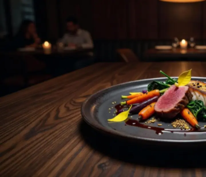 Signature modern Australian dish plated at Turnand Truffle
